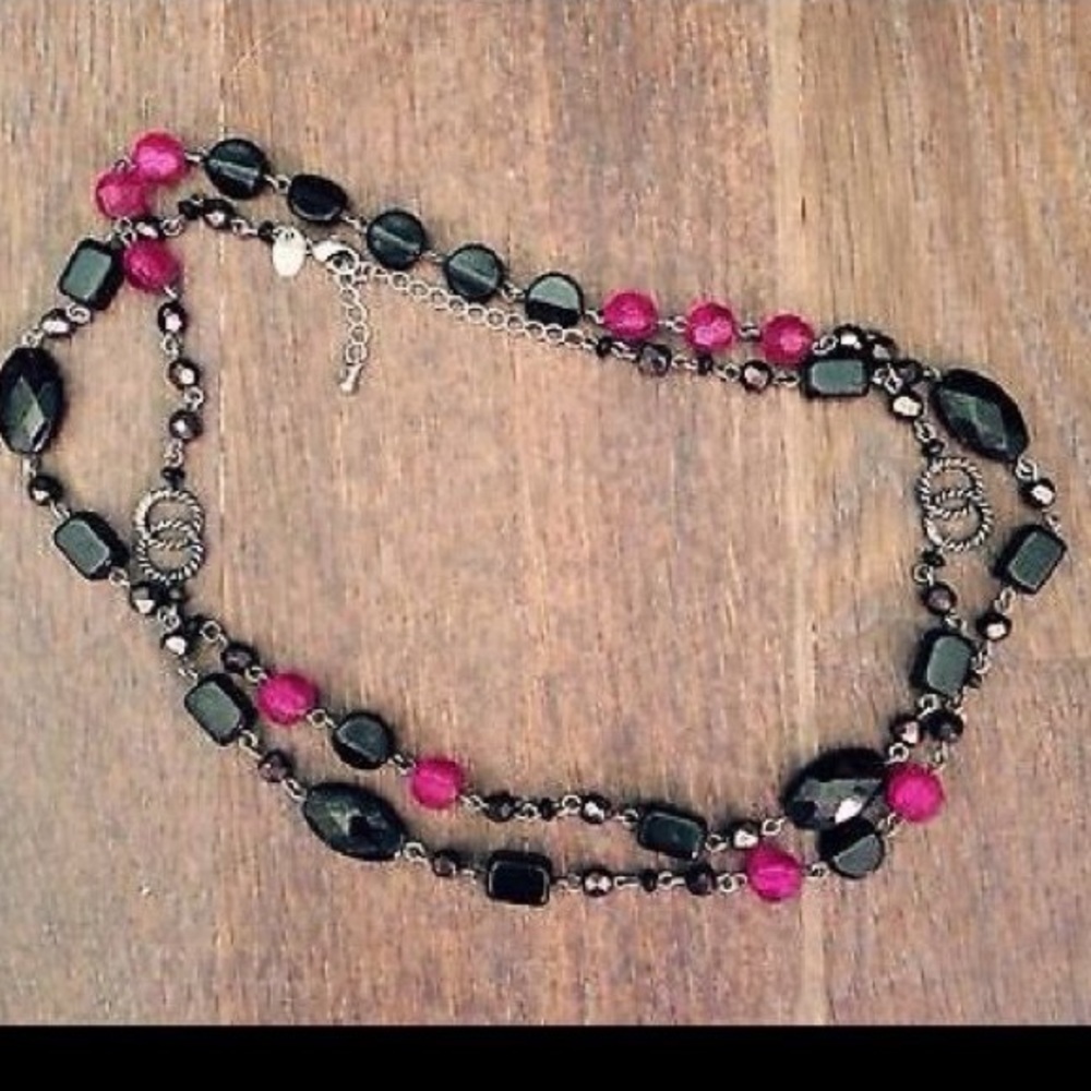 Lia Sophia Raspberry Splash Necklace